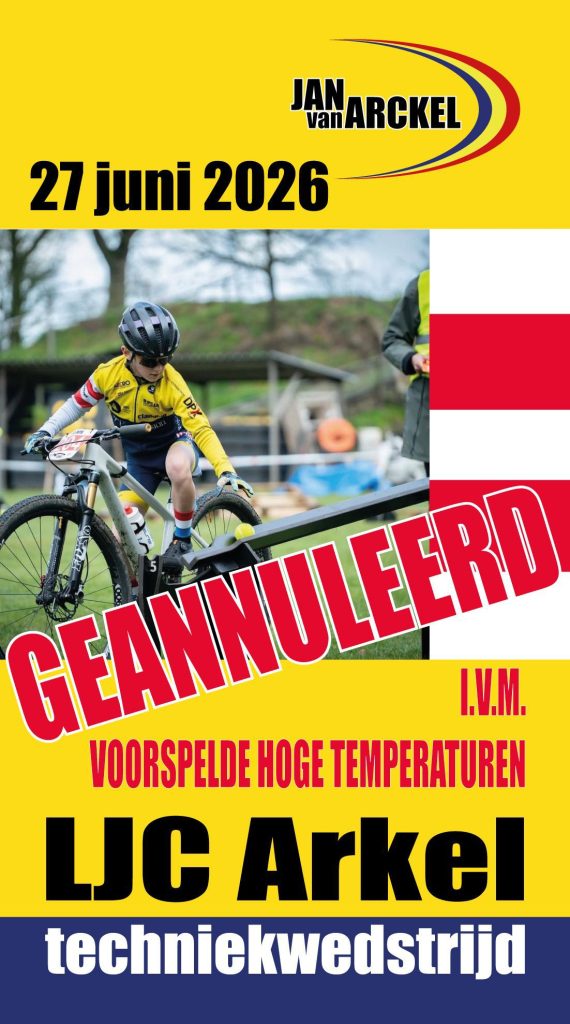 27 juni LJC techniekwedstrijd afgelast.